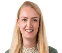 Unternehmer hält Stift, der wie eine Rakete nach oben fliegt